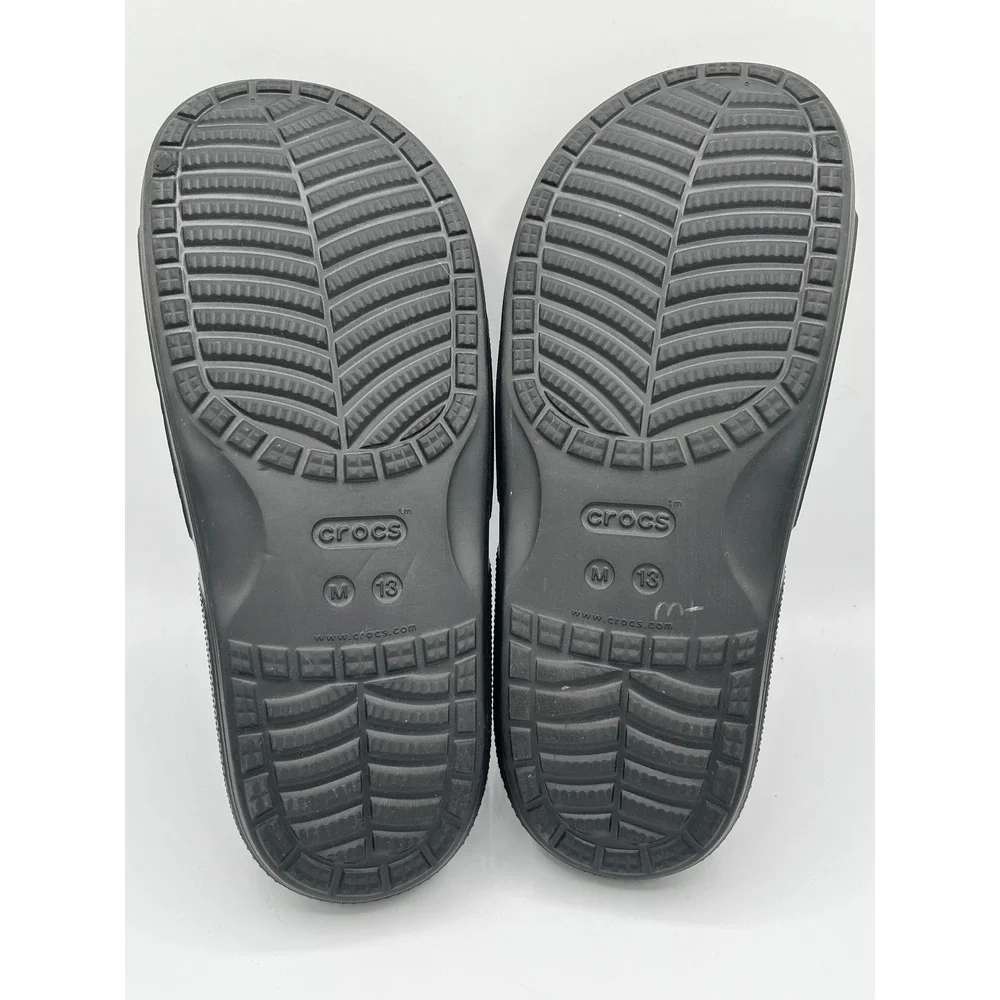 Crocs Classic Slide Men Sz 13 Black Realtree Edge Camo Sandal 206121-060